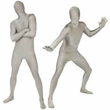 Second skin zilverkleurig suit